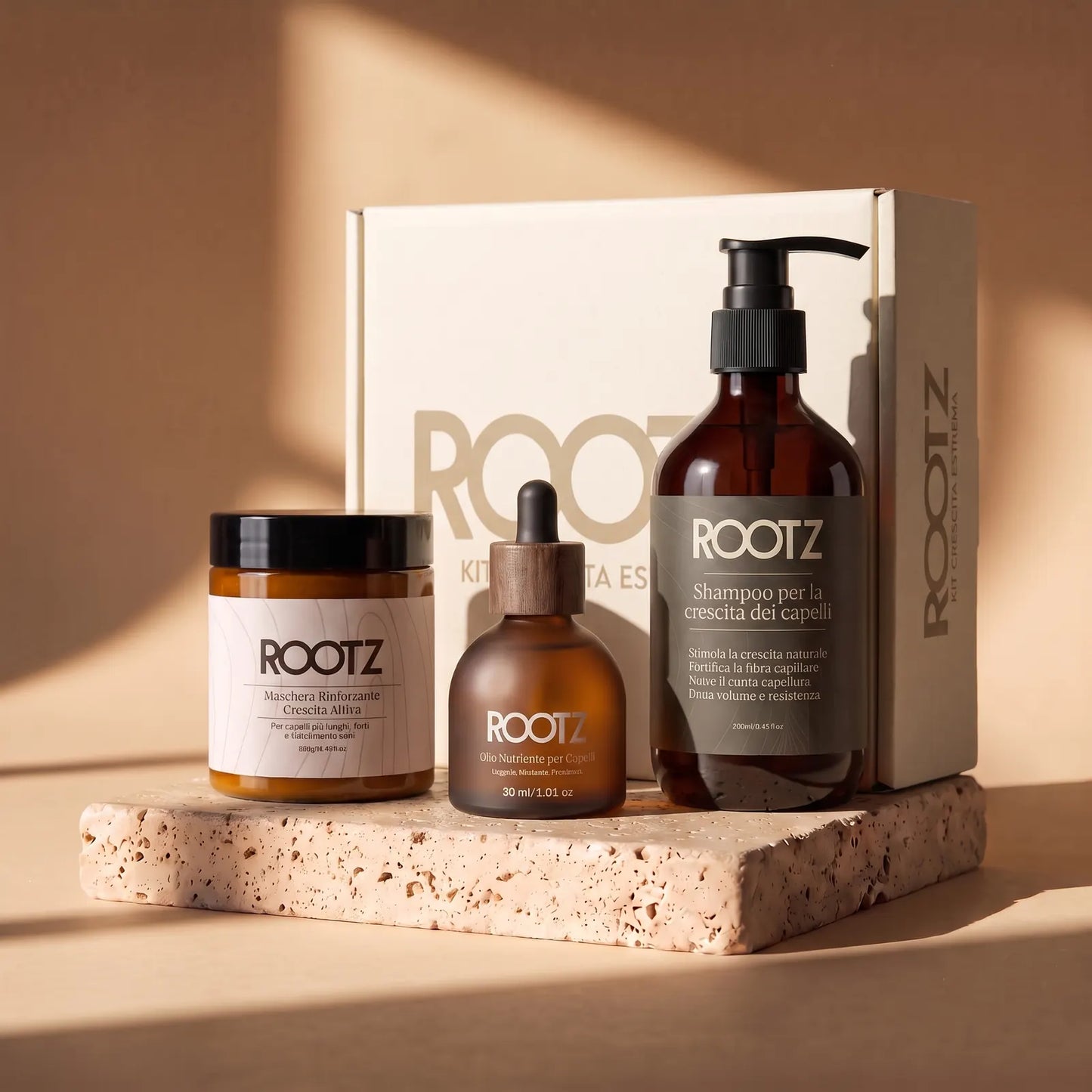 Kit Crescita Estrema ROOTZ con shampoo, maschera e olio - immagine 1 di 2